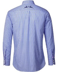 hellblaues Langarmhemd mit Vichy-Muster von REITMAYER