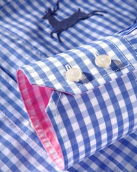 hellblaues Langarmhemd mit Vichy-Muster von REITMAYER