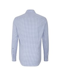 hellblaues Langarmhemd mit Vichy-Muster von Seidensticker
