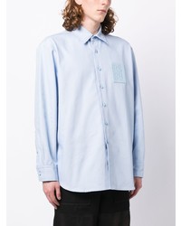 hellblaues Langarmhemd von Raf Simons