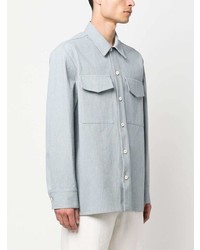 hellblaues Langarmhemd von Jil Sander