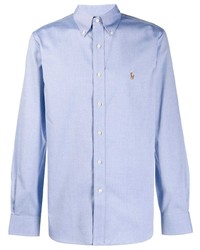 hellblaues Langarmhemd von Polo Ralph Lauren