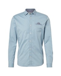 hellblaues Langarmhemd von Tom Tailor