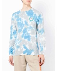 hellblaues Mit Batikmuster Langarmshirt von RIPNDIP