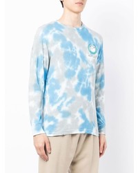 hellblaues Mit Batikmuster Langarmshirt von RIPNDIP