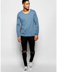 hellblaues Langarmshirt von Asos