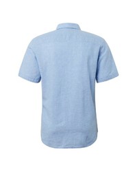 hellblaues Leinen Kurzarmhemd von Tom Tailor