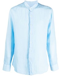 hellblaues Leinen Langarmhemd von 120% Lino