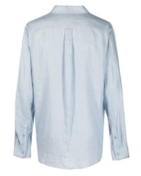 hellblaues Leinen Langarmhemd von Vince