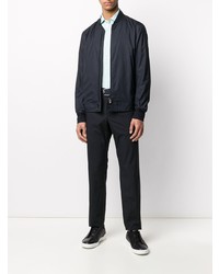 hellblaues Leinen Langarmhemd von Ermenegildo Zegna