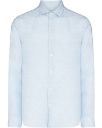 hellblaues Leinen Langarmhemd von Orlebar Brown