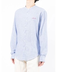 hellblaues Leinen Langarmhemd von Maison Labiche