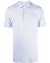 hellblaues Leinen Polohemd von 120% Lino