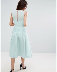 hellblaues Midikleid aus Chiffon von Asos