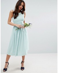 hellblaues Midikleid aus Chiffon von Asos