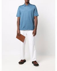 hellblaues Polohemd von Salvatore Ferragamo