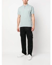 hellblaues Polohemd von Stone Island