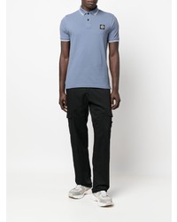 hellblaues Polohemd von Stone Island