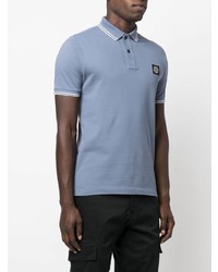 hellblaues Polohemd von Stone Island