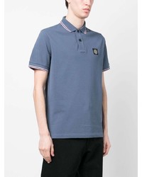 hellblaues Polohemd von Stone Island