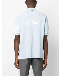 hellblaues Polohemd von Thom Browne