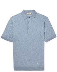 hellblaues Polohemd von John Smedley