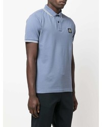 hellblaues Polohemd von Stone Island