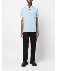 hellblaues Polohemd von Stone Island