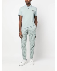 hellblaues Polohemd von Stone Island