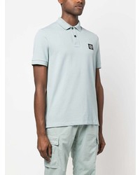 hellblaues Polohemd von Stone Island