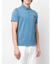 hellblaues Polohemd von Stone Island