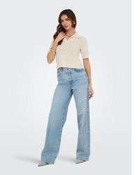 hellblaues Polohemd von Only
