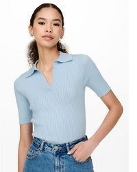 hellblaues Polohemd von Only
