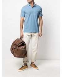 hellblaues Polohemd von Brunello Cucinelli