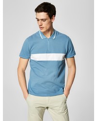 hellblaues Polohemd von Selected Homme