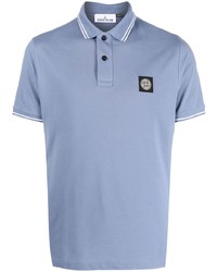 hellblaues Polohemd von Stone Island