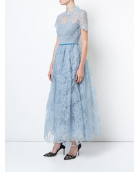 hellblaues Spitze Ballkleid von Marchesa Notte