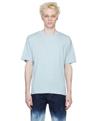 hellblaues Strick T-Shirt mit einem Rundhalsausschnitt von A.P.C.