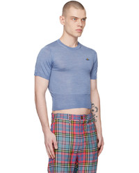 hellblaues Strick T-Shirt mit einem Rundhalsausschnitt von Vivienne Westwood