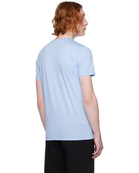 hellblaues Strick T-Shirt mit einem Rundhalsausschnitt von Lacoste