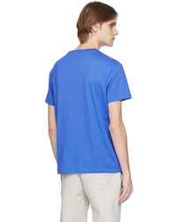 hellblaues Strick T-Shirt mit einem Rundhalsausschnitt von Polo Ralph Lauren