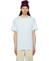 hellblaues Strick T-Shirt mit einem Rundhalsausschnitt von Noah