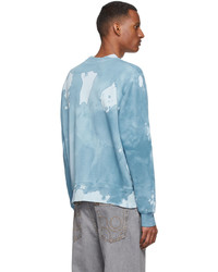 hellblaues Mit Batikmuster Sweatshirt von Eytys