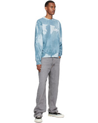 hellblaues Mit Batikmuster Sweatshirt von Eytys