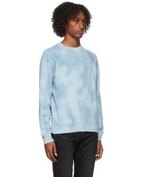 hellblaues Mit Batikmuster Sweatshirt von Tom Ford