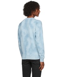 hellblaues Mit Batikmuster Sweatshirt von Tom Ford