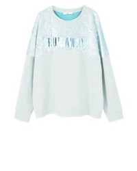 hellblaues Sweatshirt von Mango
