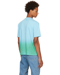 hellblaues Mit Batikmuster T-Shirt mit einem Rundhalsausschnitt von Lanvin