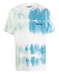 hellblaues Mit Batikmuster T-Shirt mit einem Rundhalsausschnitt von Carhartt WIP