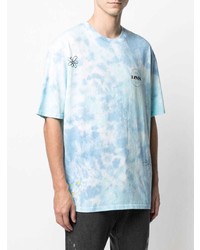 hellblaues Mit Batikmuster T-Shirt mit einem Rundhalsausschnitt von Levi's